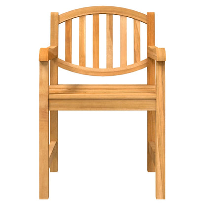 Set da Pranzo per Giardino 5 pz in Legno Massello di Teak