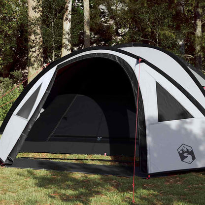 Tenda Campeggio a Cupola 4 Persone Bianca Tessuto Impermeabile
