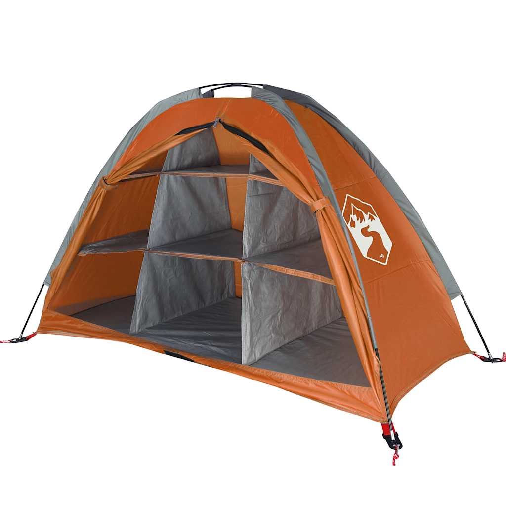 Tenda Portaoggetti 9 Scomparti Grigio e Arancione Impermeabile