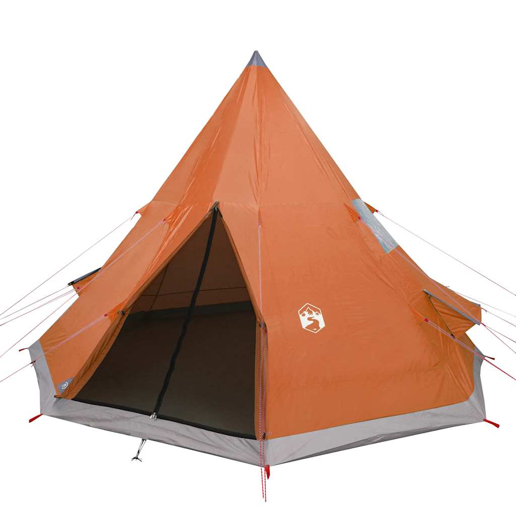 Tenda da Campeggio Tipi 4 Persone Arancione Impermeabile