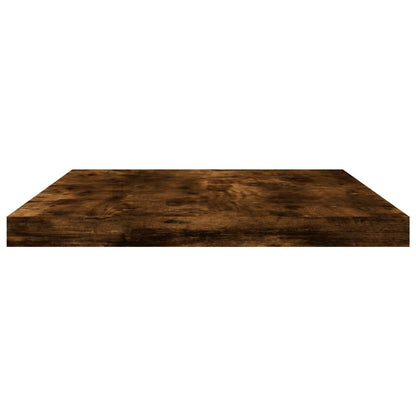 Mensole Parete 4pz Rovere Fumo 40x20x1,5 cm Legno Multistrato