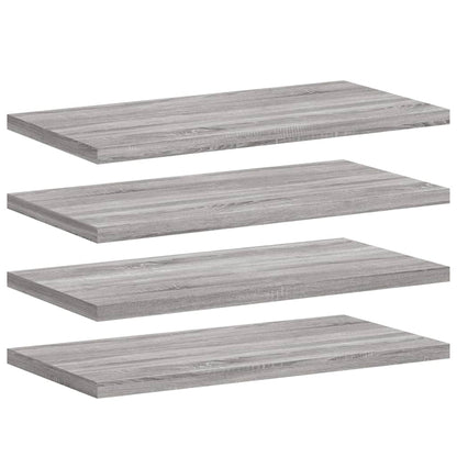 Mensole Parete 4pz Grigio Sonoma 40x20x1,5cm Legno Multistrato