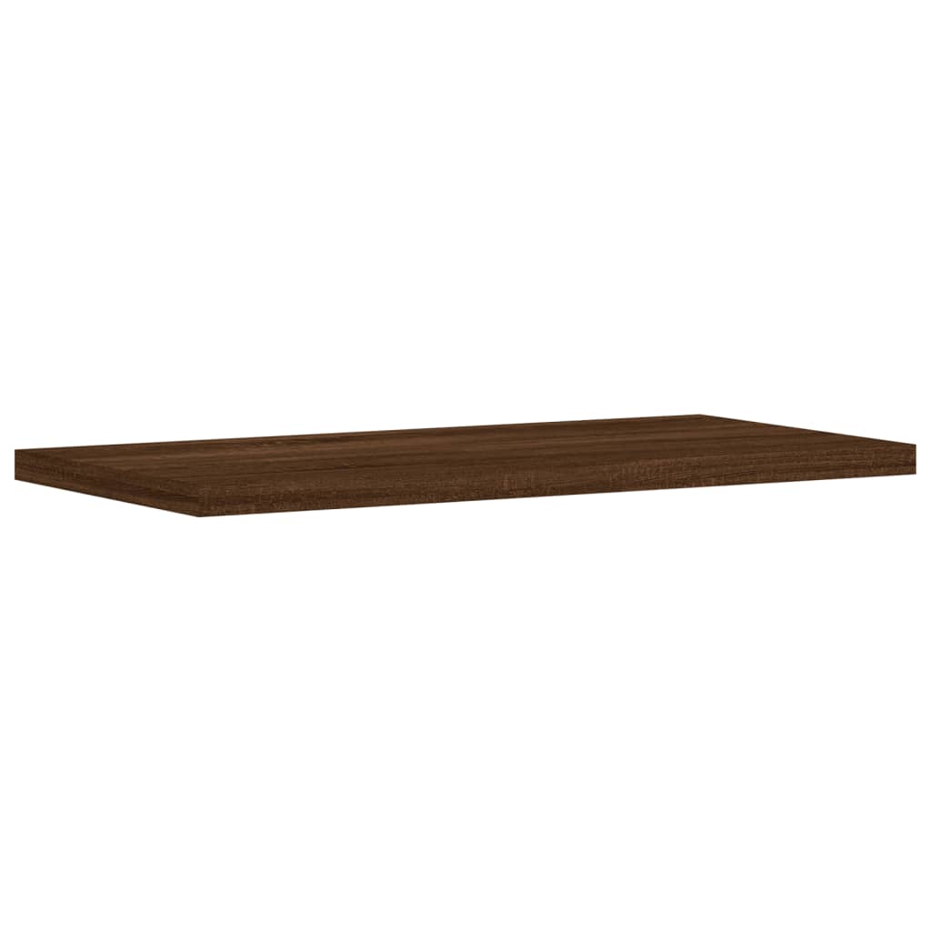 Mensole Parete 4pz Rovere Marrone 40x20x1,5cm Legno Multistrato
