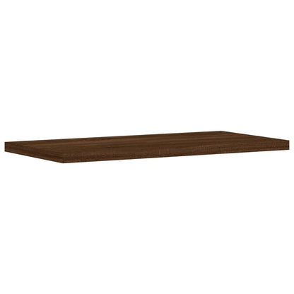 Mensole Parete 4pz Rovere Marrone 40x20x1,5cm Legno Multistrato