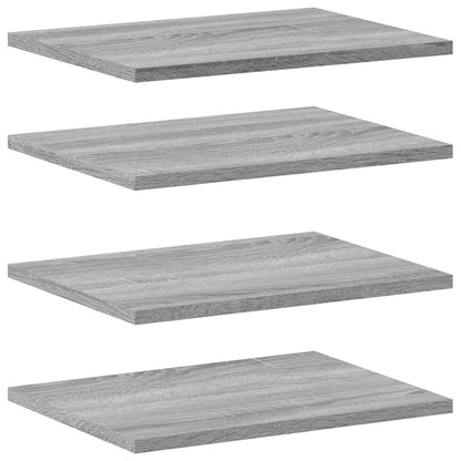 Mensole Parete 4pz Grigio Sonoma 40x30x1,5cm Legno Multistrato