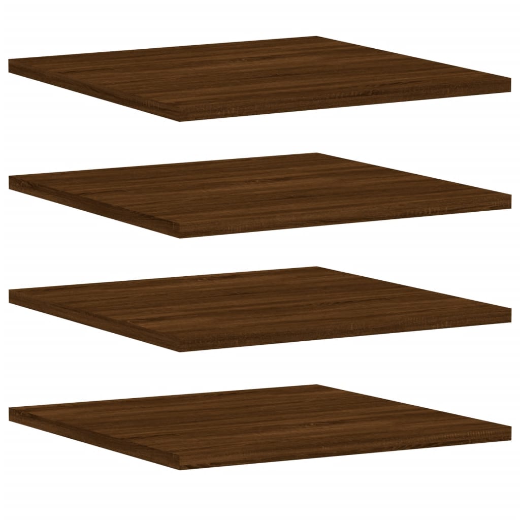 Mensole Parete 4pz Rovere Marrone 40x50x1,5cm Legno Multistrato