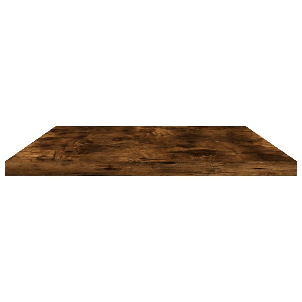 Mensole Parete 4pz Rovere Fumo 60x20x1,5 cm Legno Multistrato