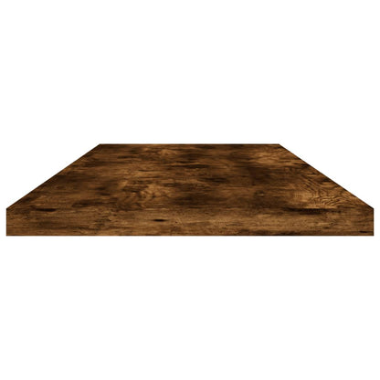Mensole Parete 4pz Rovere Fumo 80x20x1,5 cm Legno Multistrato
