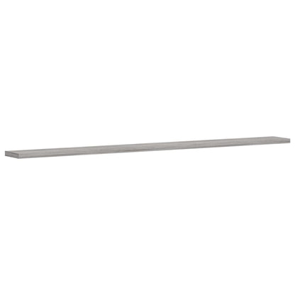 Mensole Parete 4pz Grigio Sonoma 100x10x1,5cm Legno Multistrato