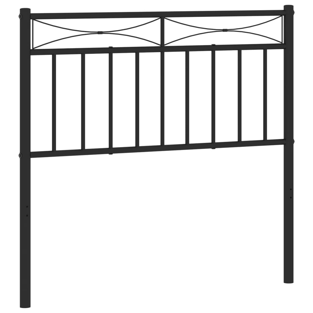 Testiera di Ricambio in Metallo Nero 90 cm