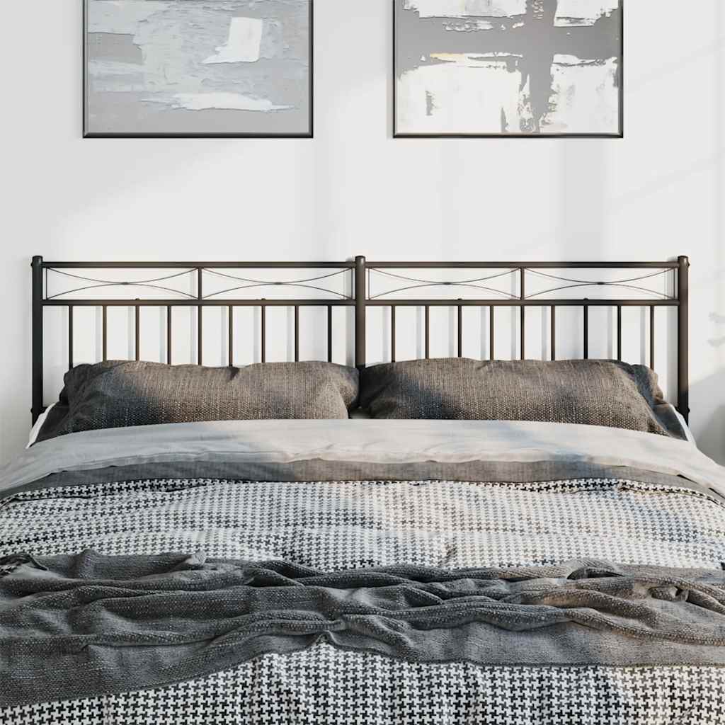 Testiera di Ricambio in Metallo Nero 180 cm