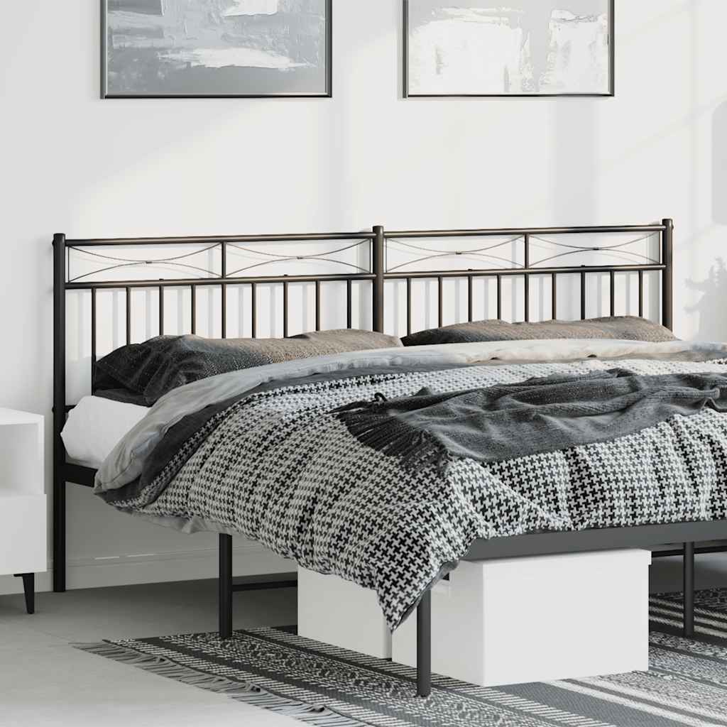 Testiera di Ricambio in Metallo Nero 180 cm