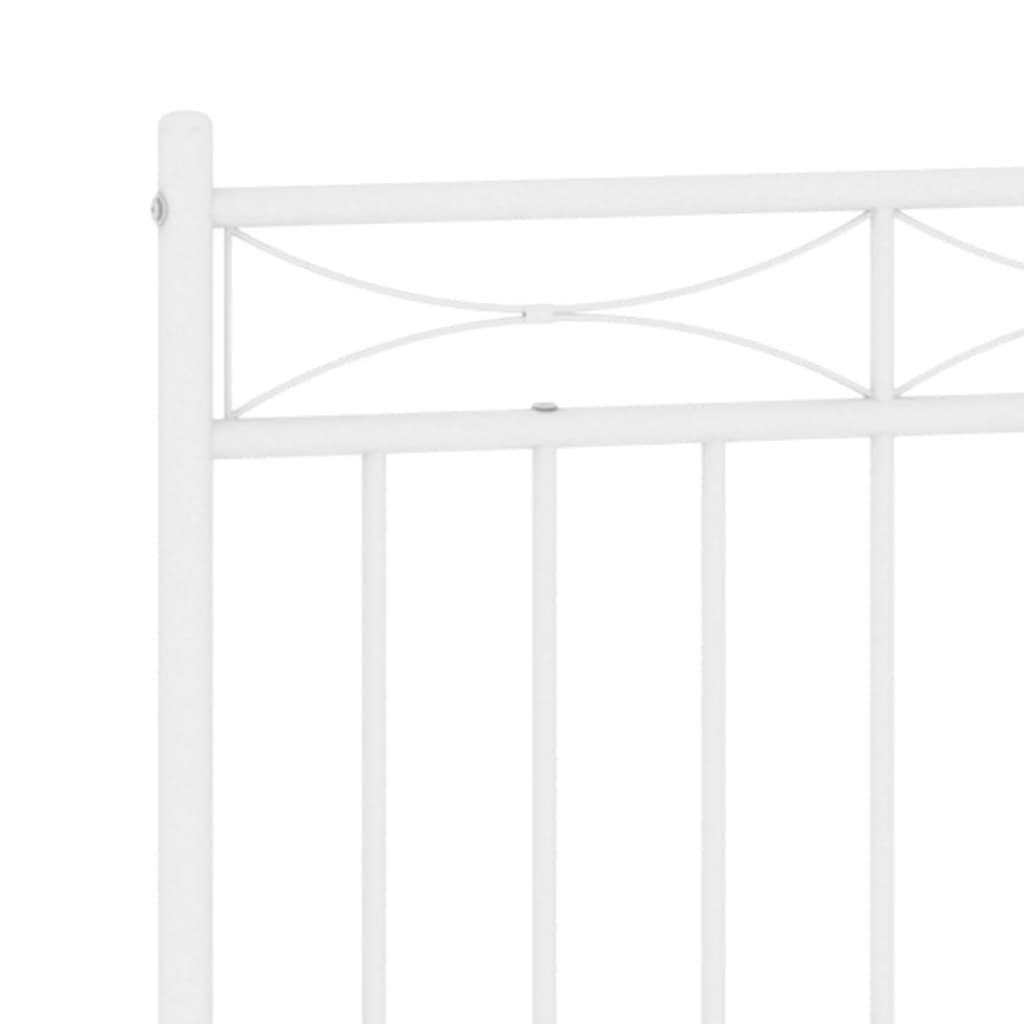 Testiera di Ricambio in Metallo Bianco 160 cm