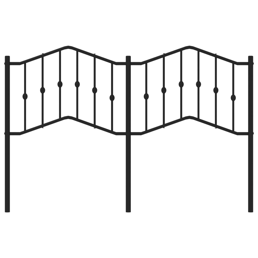 Testiera di Ricambio in Metallo Nero 140 cm