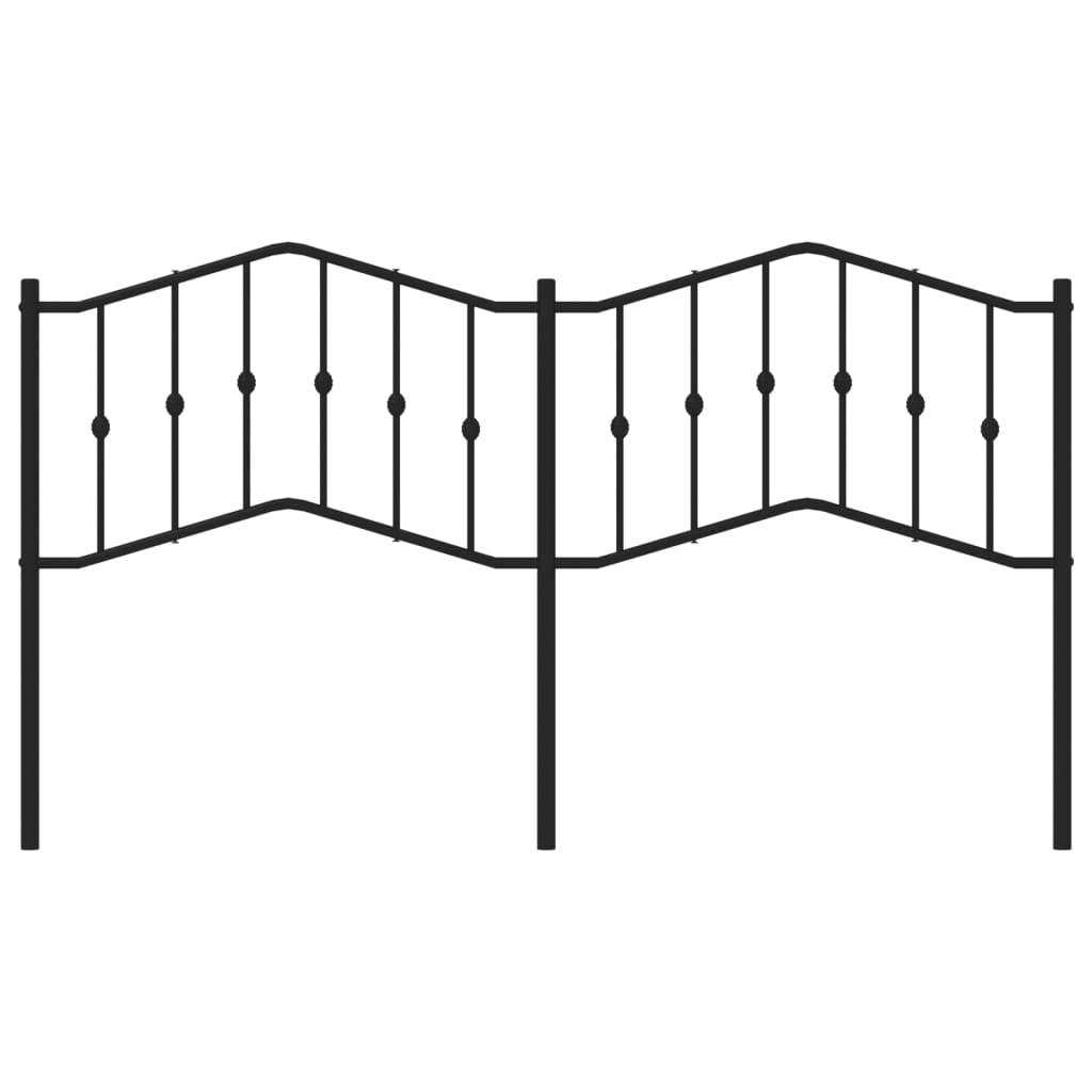 Testiera di Ricambio in Metallo Nero 160 cm