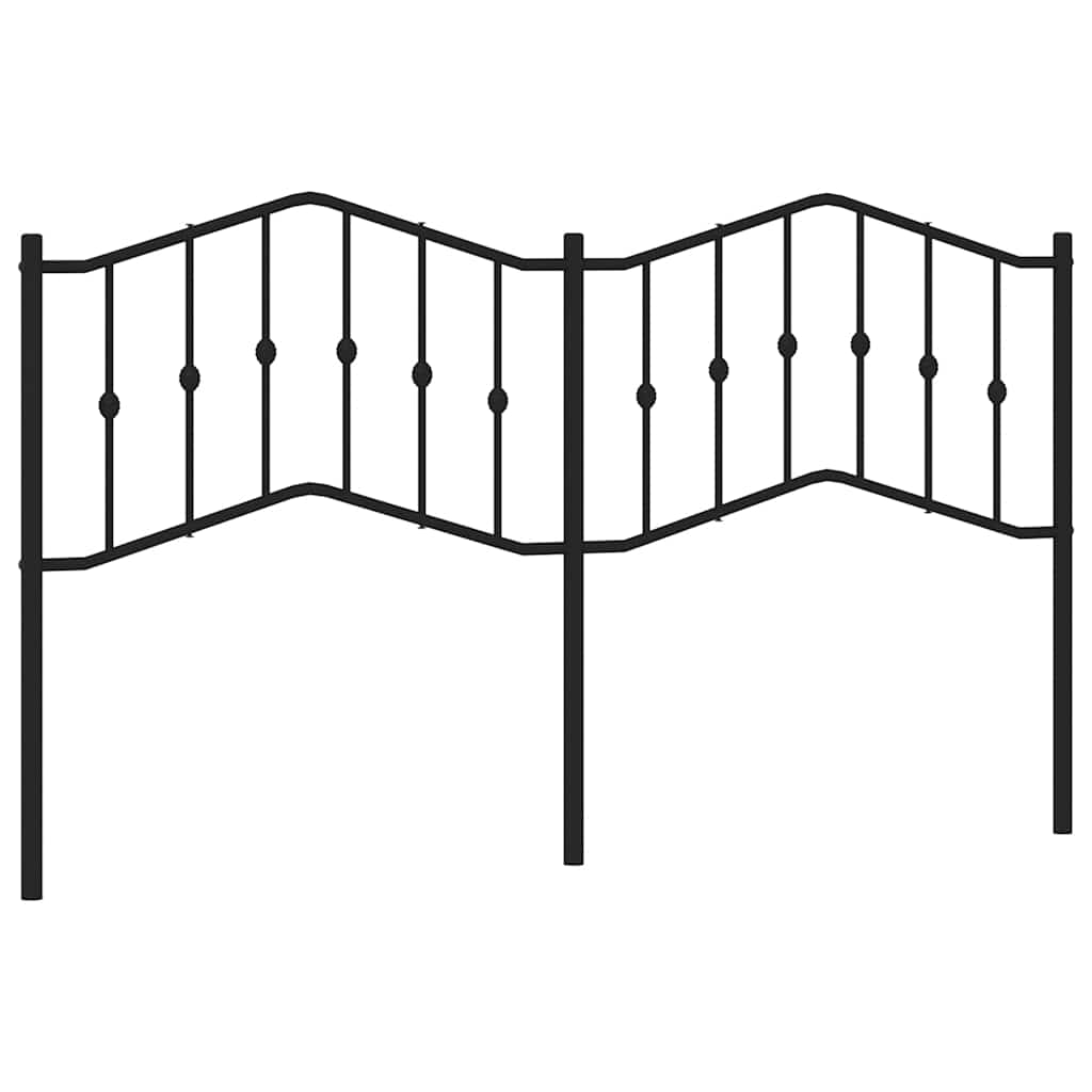 Testiera di Ricambio in Metallo Nero 180 cm