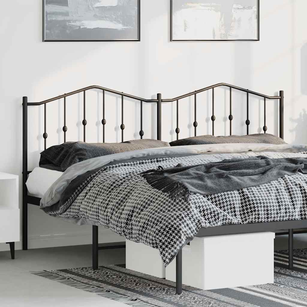 Testiera di Ricambio in Metallo Nero 180 cm