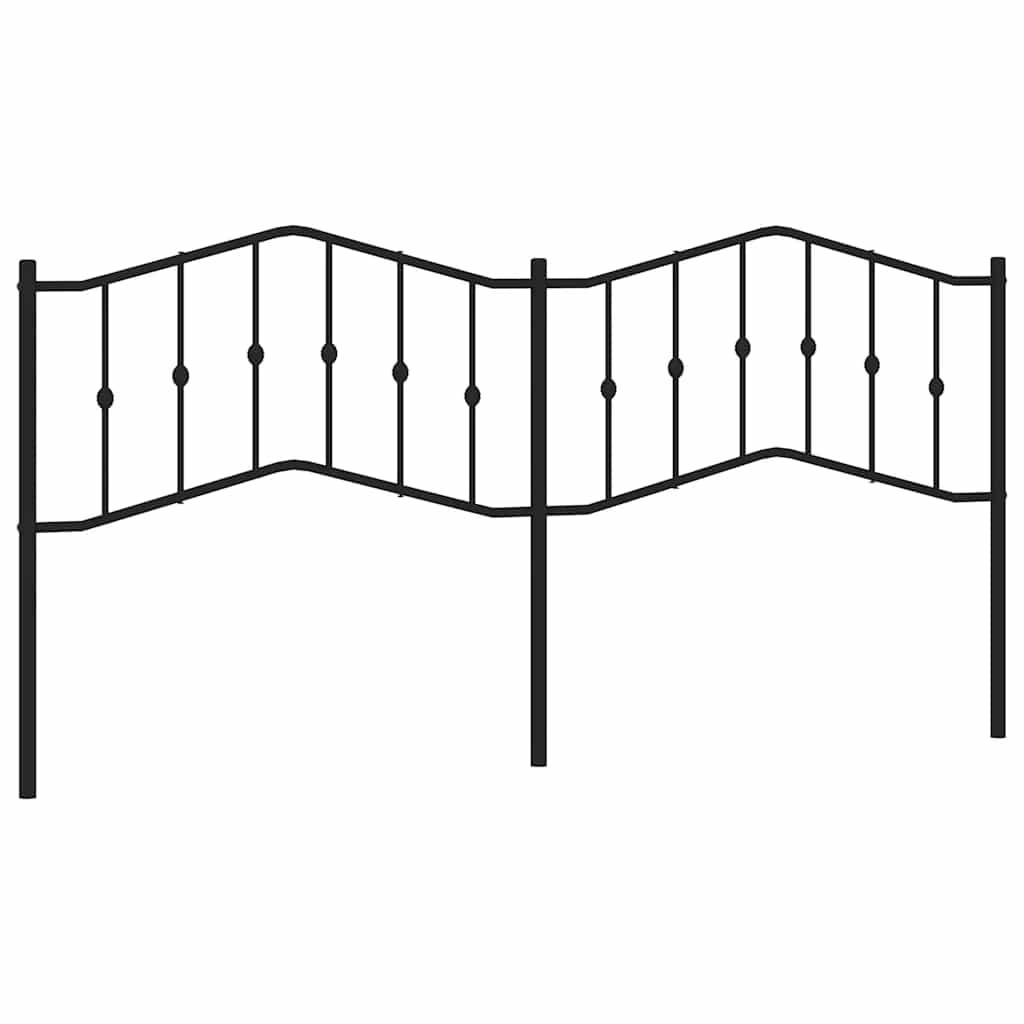 Testiera di Ricambio in Metallo Nero 193 cm