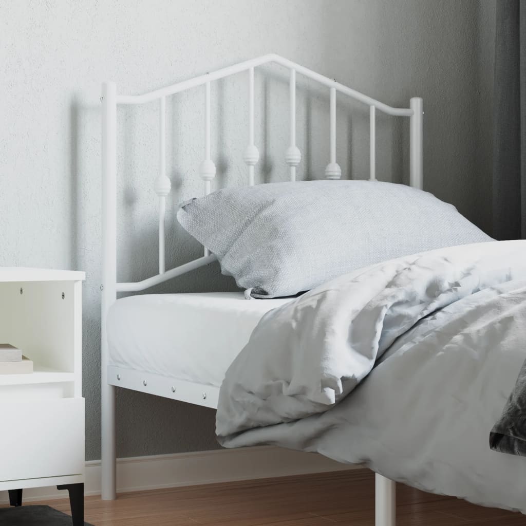 Testiera di Ricambio in Metallo Bianco 80 cm