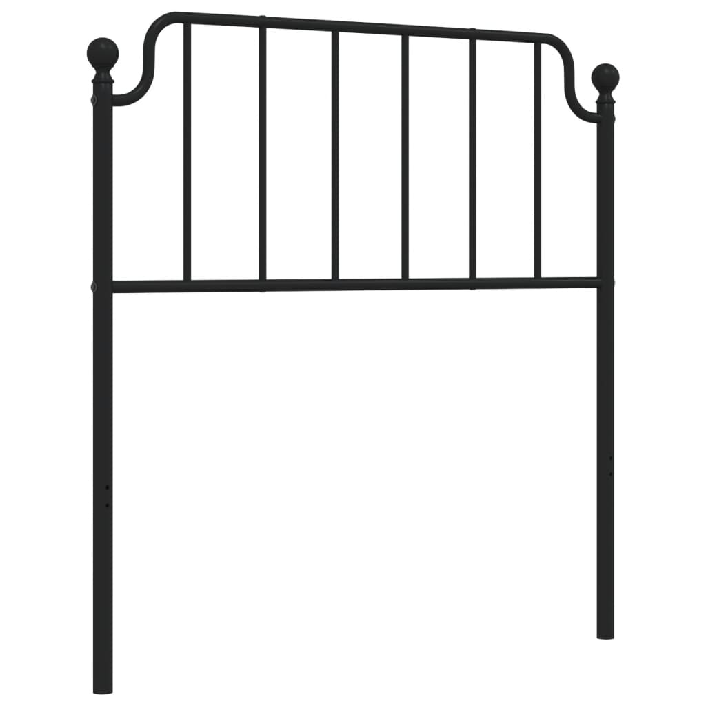 Testiera di Ricambio in Metallo Nero 90 cm