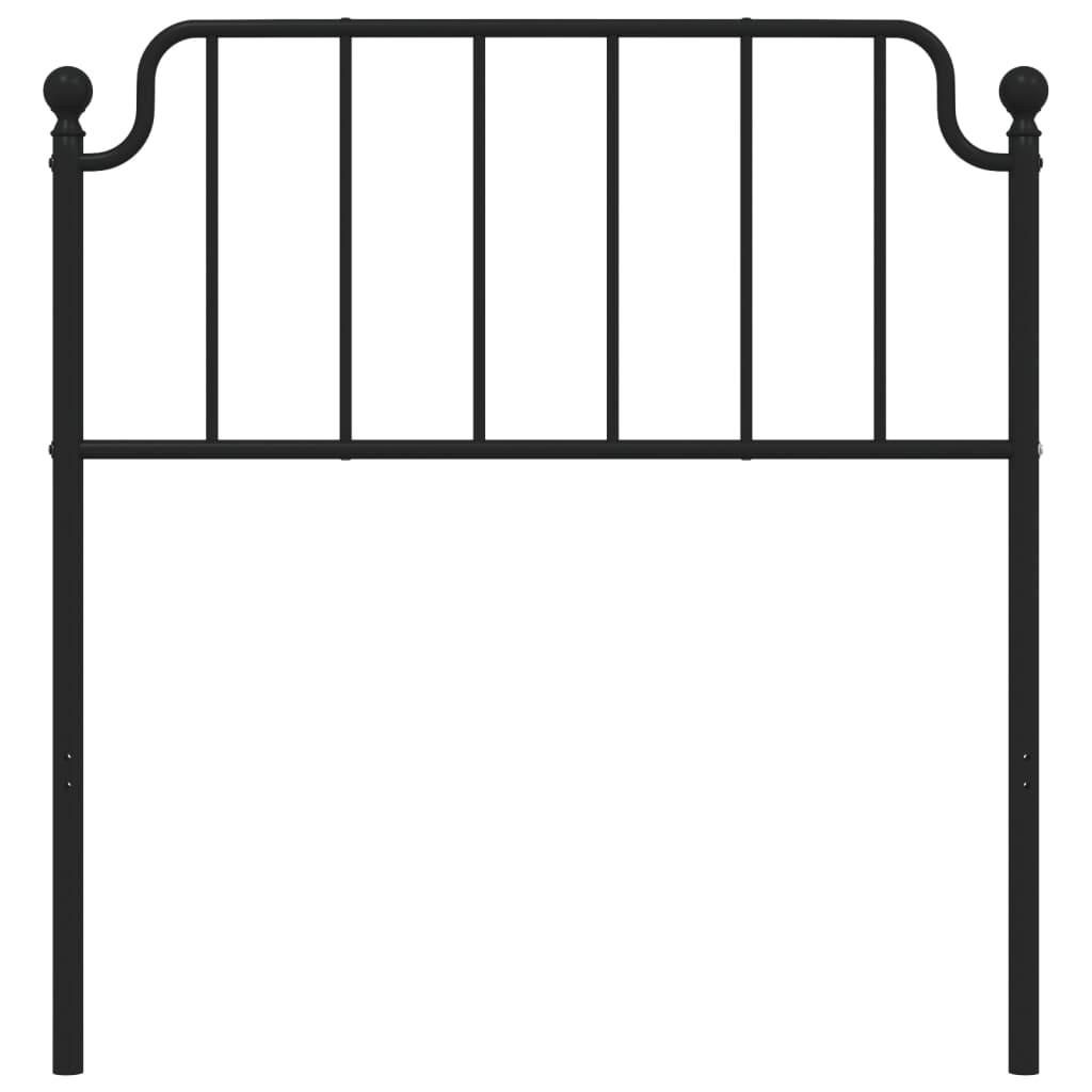 Testiera di Ricambio in Metallo Nero 90 cm