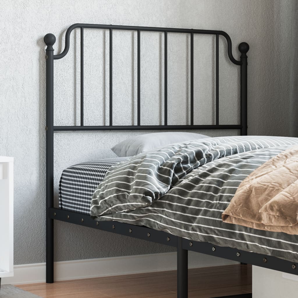 Testiera di Ricambio in Metallo Nero 90 cm