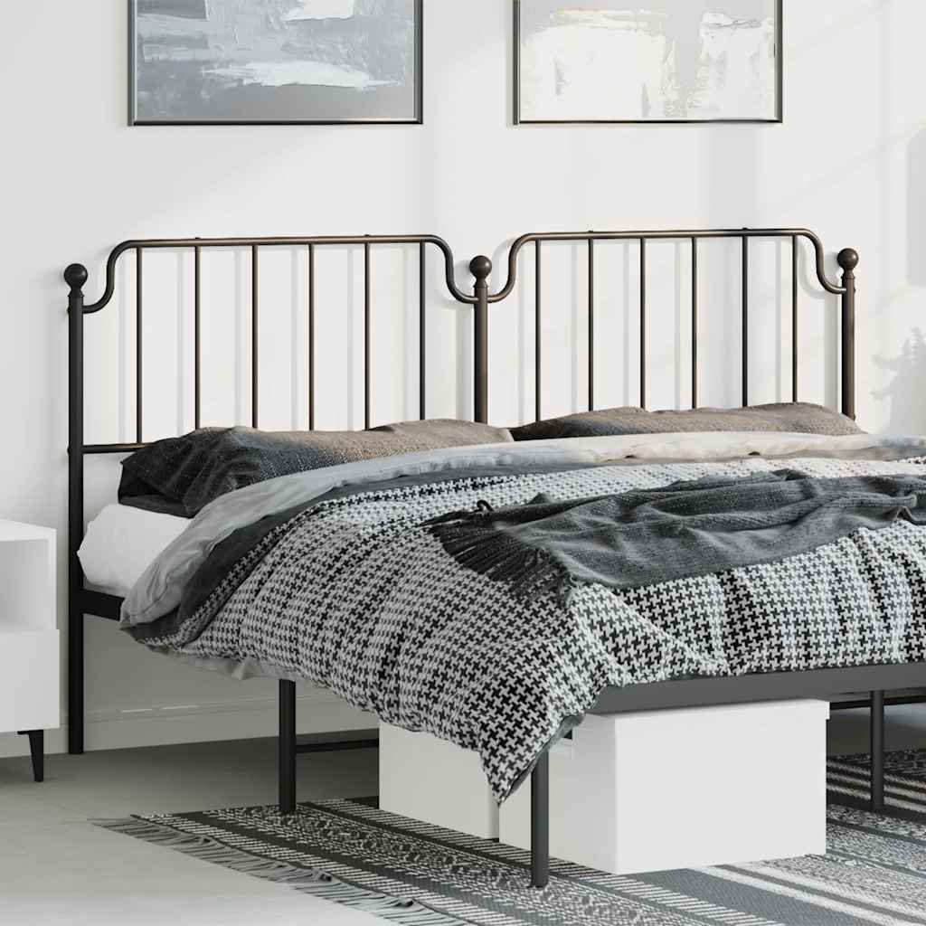 Testiera di Ricambio in Metallo Nero 193 cm