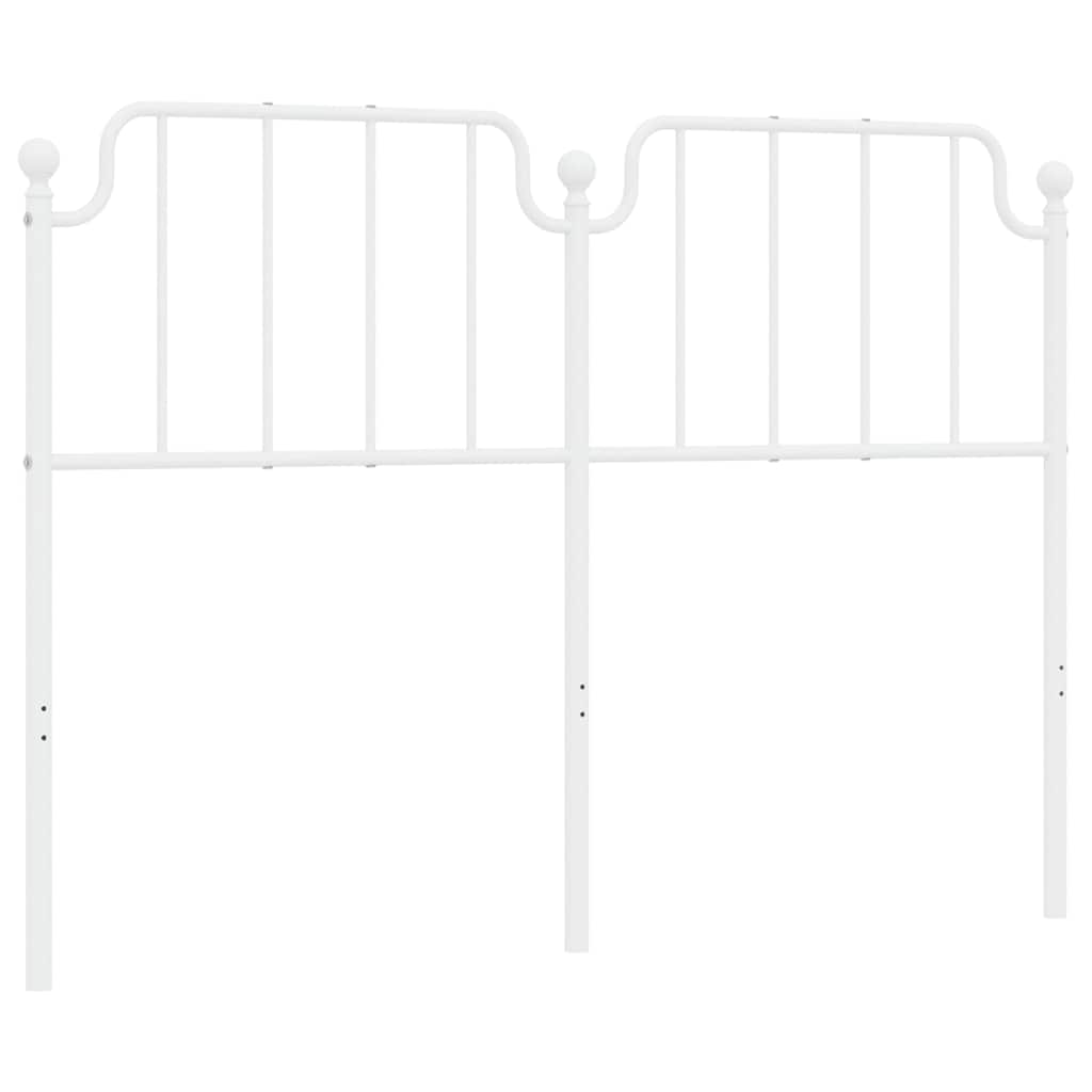 Testiera di Ricambio in Metallo Bianco 135 cm