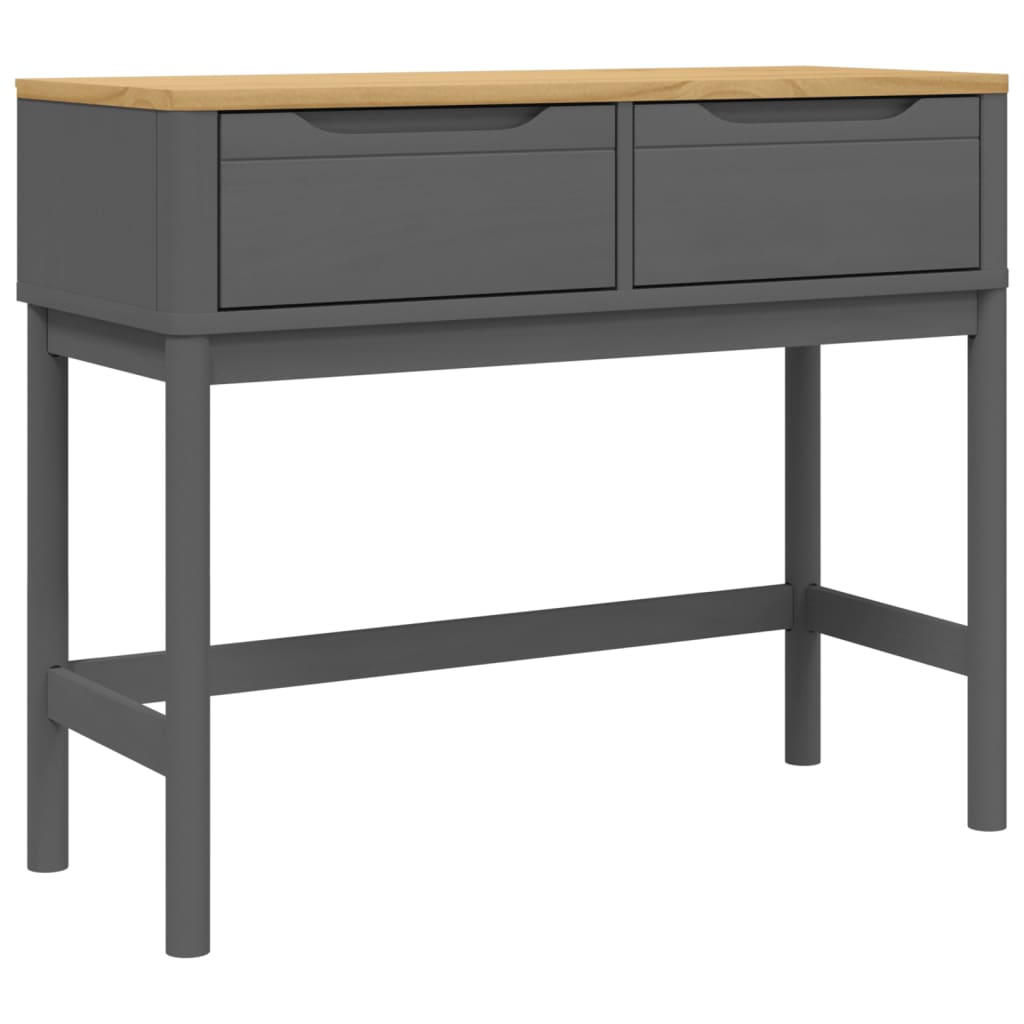 Tavolo Consolle FLORO Grigio 89,5x36,5x73cm Legno Massello Pino