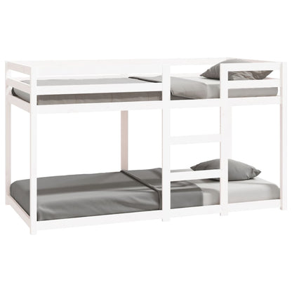 Letto a Castello senza Materasso Bianco 90x190cm Massello Pino