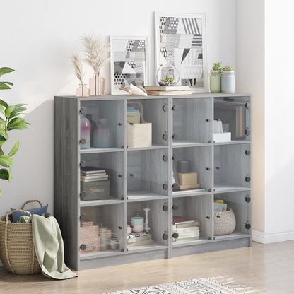 Libreria Ante Grigio Sonoma 136x37x109 cm in Legno Multistrato
