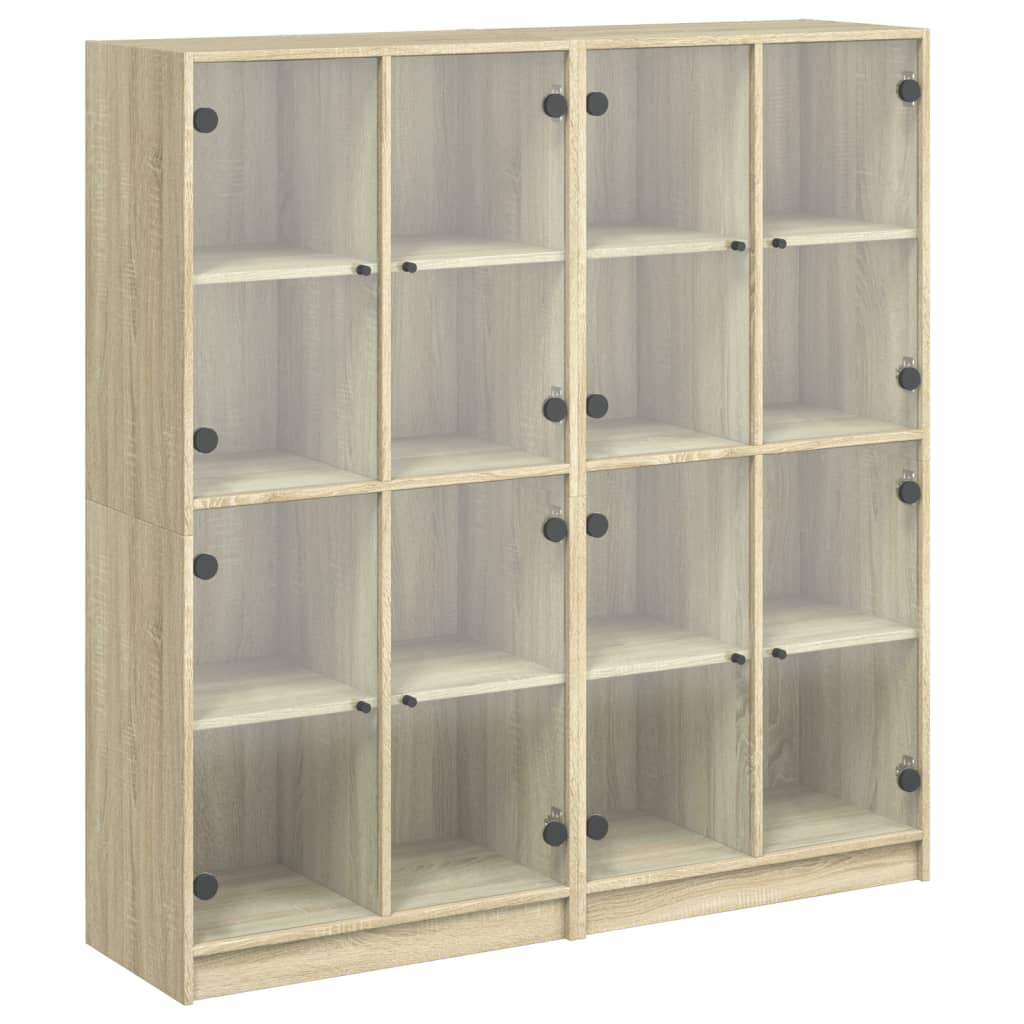Libreria Ante Rovere Sonoma 136x37x142 cm in Legno Multistrato