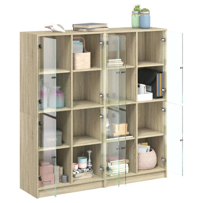 Libreria Ante Rovere Sonoma 136x37x142 cm in Legno Multistrato