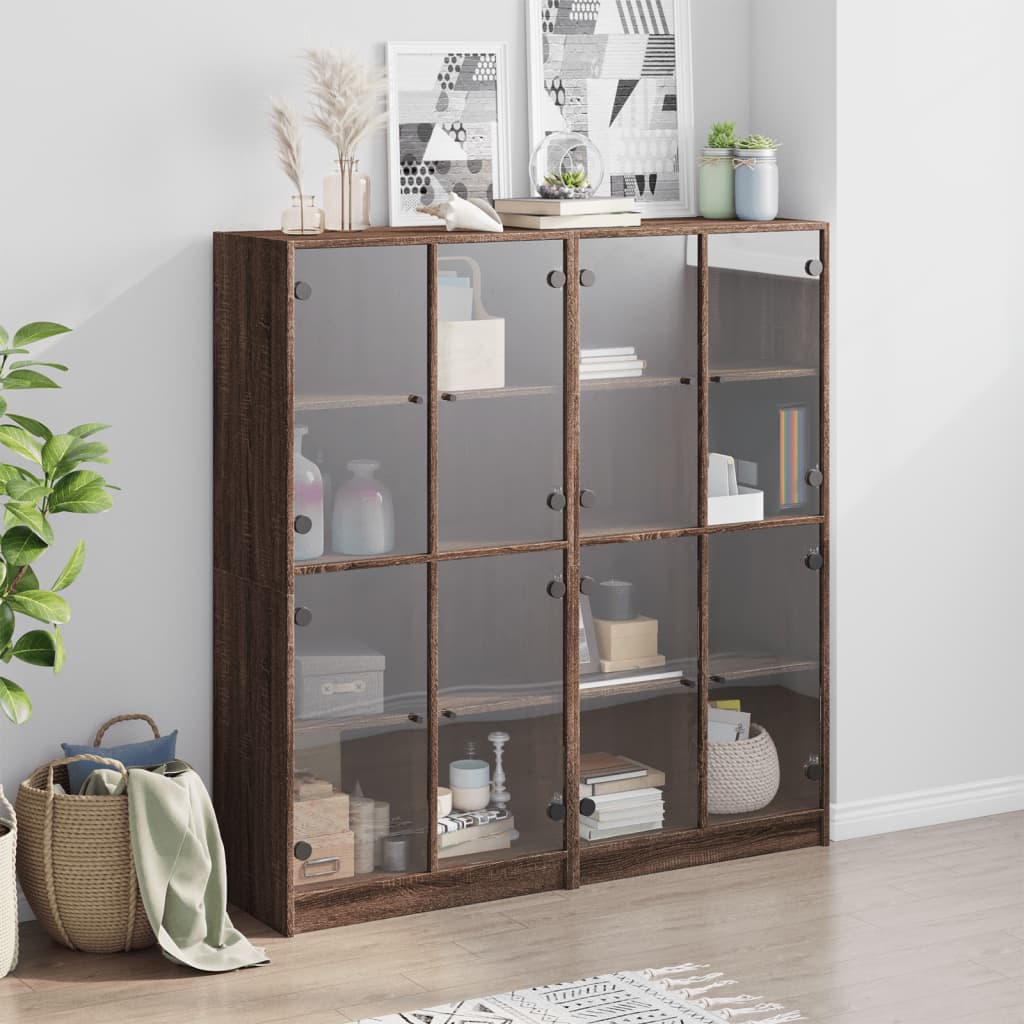 Libreria Ante Rovere Marrone 136x37x142 cm in Legno Multistrato