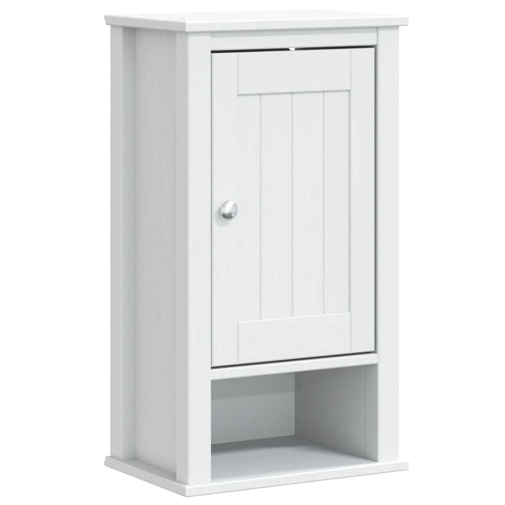 Set Mobili da Bagno 3 pz BERG Bianco in Legno Massello di Pino