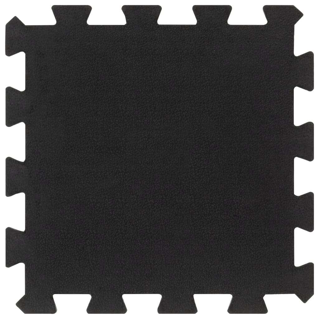 Piastrelle per Pavimenti in Gomma 4 pz Nere 16 mm 30x30 cm