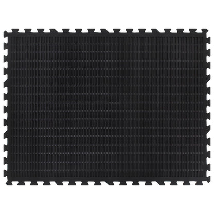 Piastrella per Pavimenti in Gomma Nera 12 mm 90x120 cm