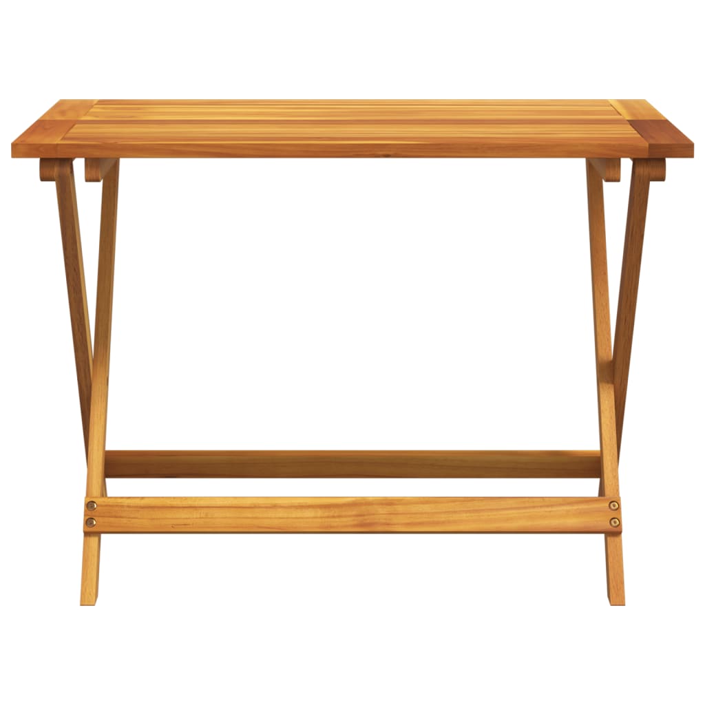 Tavolo Giardino Pieghevole 90x52,5x65 cm Legno Massello Acacia