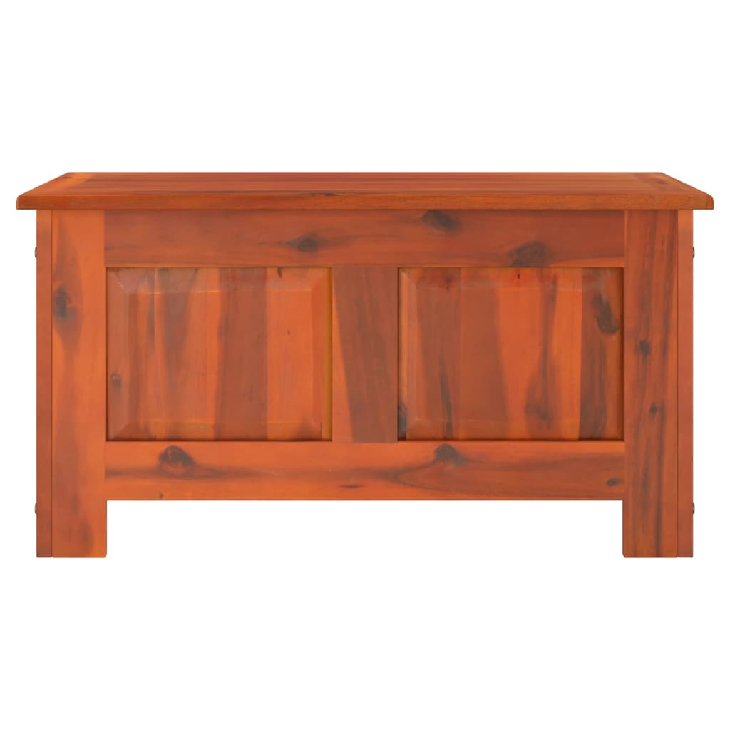 Cassapanca con Coperchio Marrone in Legno Massello di Acacia
