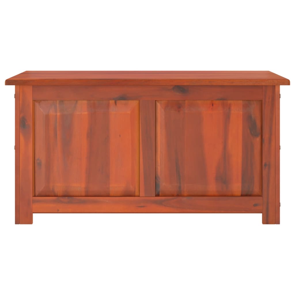 Cassapanca con Coperchio Marrone in Legno Massello di Acacia