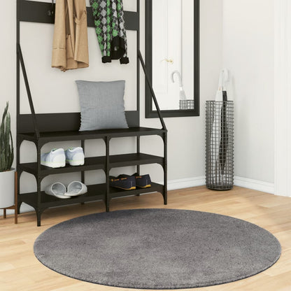 Tappeto a Pelo Corto HUARTE Morbido e Lavabile Antracite Ã˜120cm