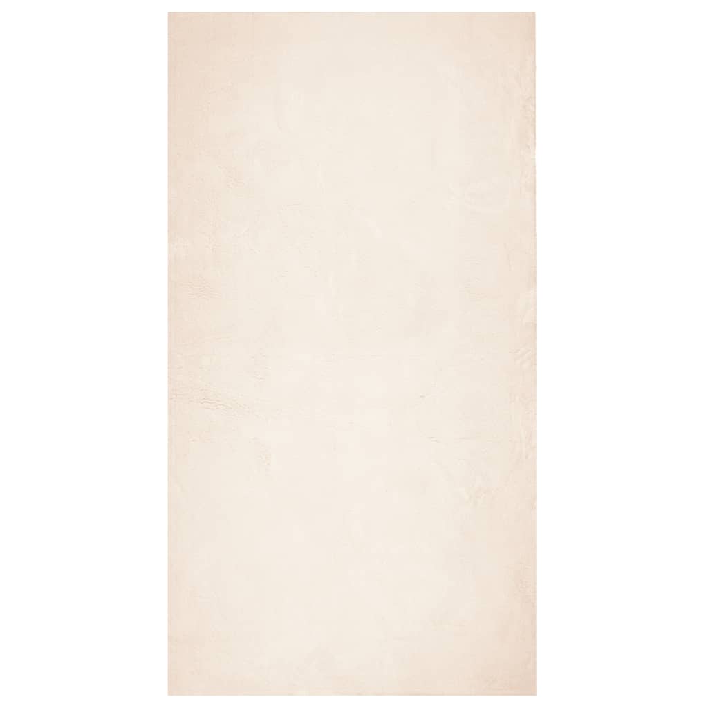 Tappeto a Pelo Corto HUARTE Morbido e Lavabile Beige 60x110 cm
