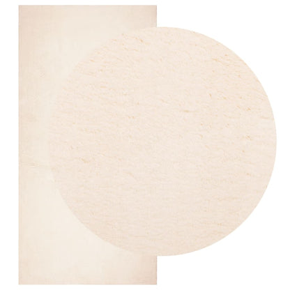 Tappeto a Pelo Corto HUARTE Morbido e Lavabile Beige 100x200 cm