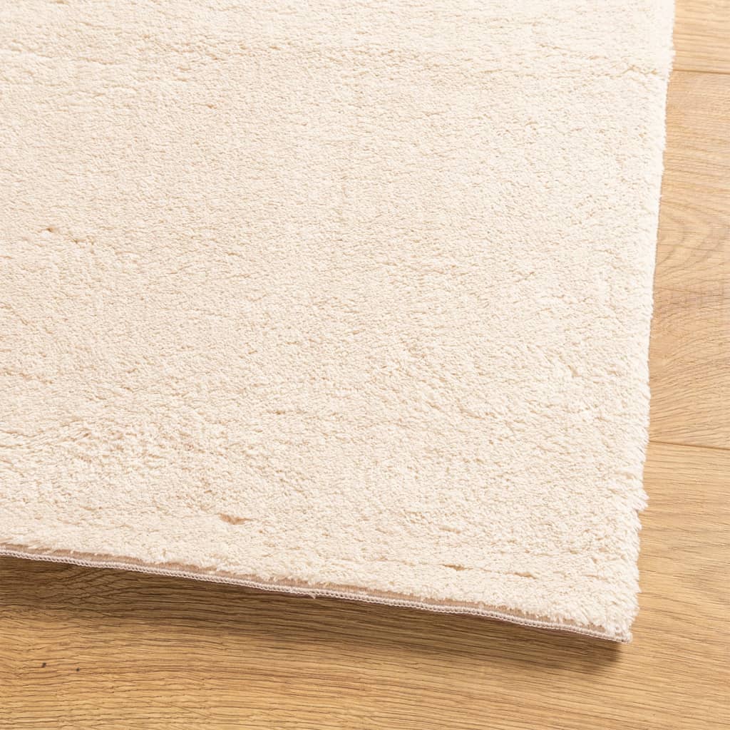 Tappeto a Pelo Corto HUARTE Morbido e Lavabile Beige 100x200 cm