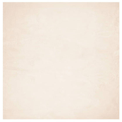Tappeto a Pelo Corto HUARTE Morbido e Lavabile Beige 120x120 cm