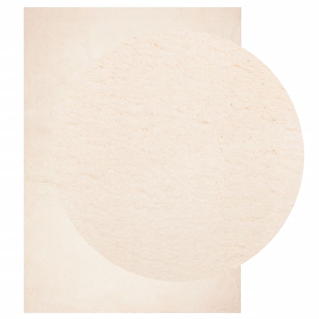 Tappeto a Pelo Corto HUARTE Morbido e Lavabile Beige 200x280 cm