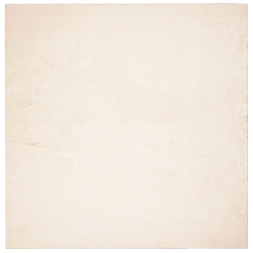 Tappeto a Pelo Corto HUARTE Morbido e Lavabile Beige 240x240 cm