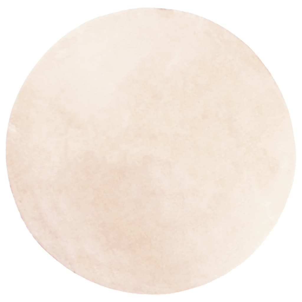 Tappeto a Pelo Corto HUARTE Morbido e Lavabile Beige Ã˜ 120 cm