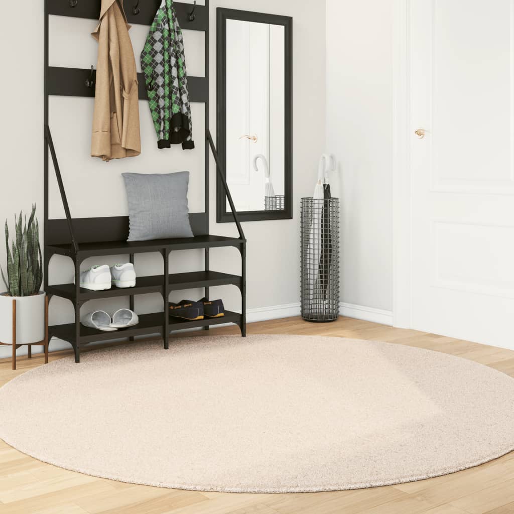 Tappeto a Pelo Corto HUARTE Morbido e Lavabile Beige ÃƒËœ 200 cm