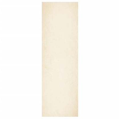 Tappeto a Pelo Corto HUARTE Morbido e Lavabile Crema 80x250 cm